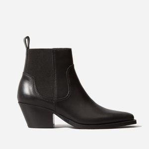 Everlane Leather Western Boot in Black